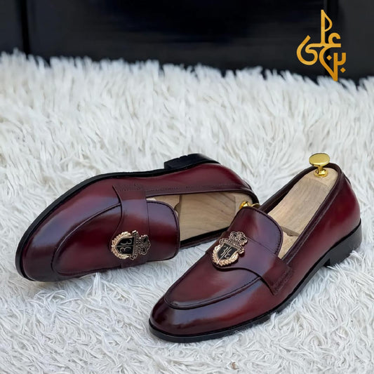 Men’s Italian Style Leather Loafers – Brown Tassel Design